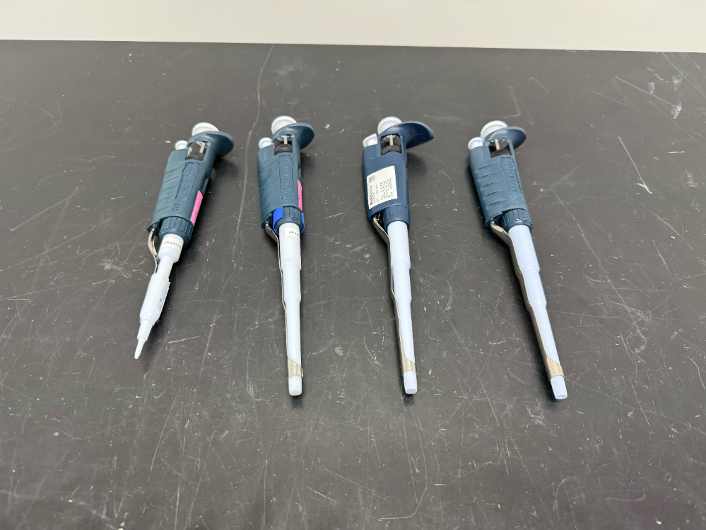 Image of Gilson Pipetman Single Channel Pipettes - Quantity 4